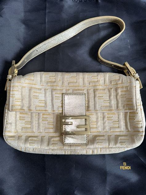 fendi baguette gold bag|fendi baguette second hand.